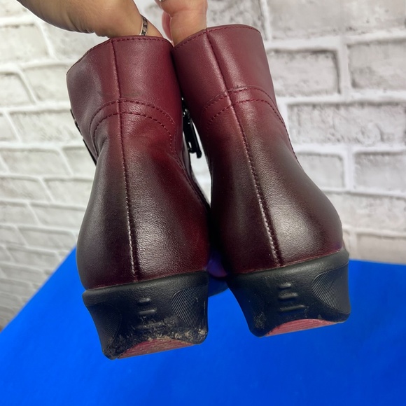 |•PROPET•| Rich Burgundy Leather Ankle Boots Size 11